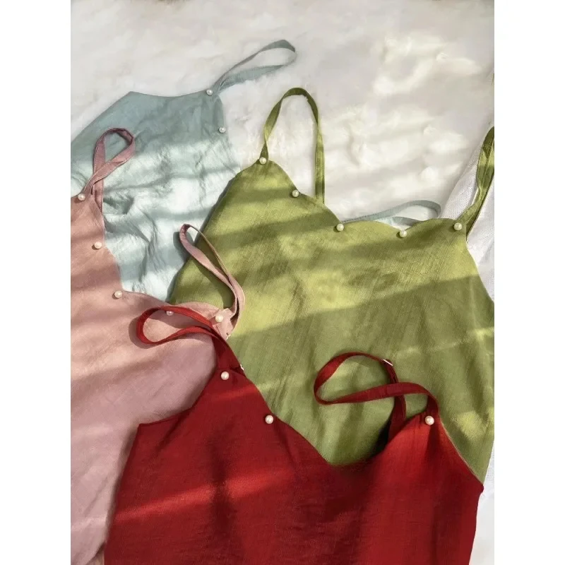 4 Colors Chinese Traditional Cotton Pearl Decorated Hanfu Tube Top Sling with Breast Pad Women's Modern Style Fairy Suspender
4 Colors Chinese Traditional Cotton Pearl Decorated Hanfu Tube Top Sling with Breast Pad Women's Modern Style Fairy Suspender
