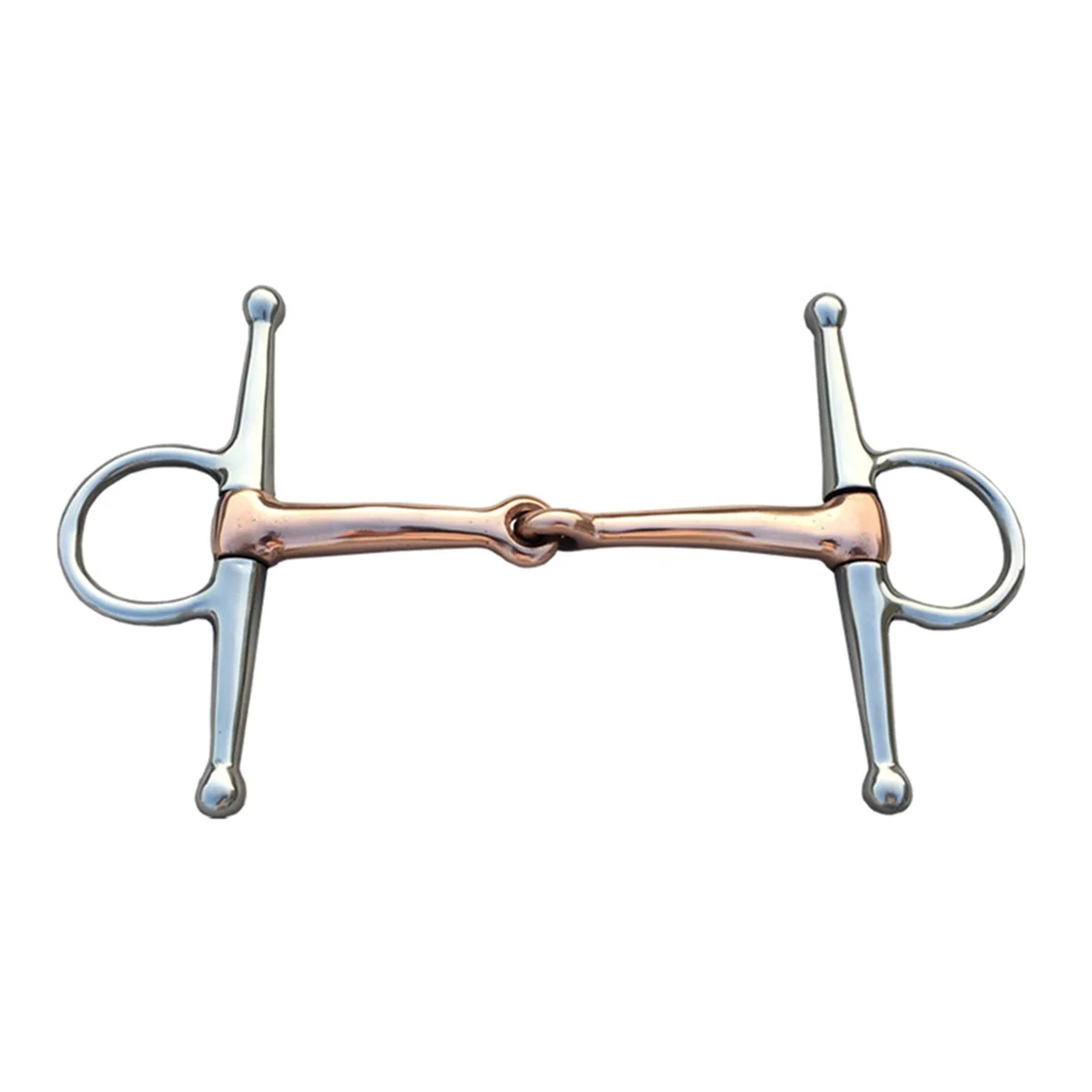 BABQ Full Cheek Stainless Steel Equestrian Flexible D Ring Loose Set Horse Bit Buckle Double Joint Copper Mouth 135MM
BABQ Full Cheek Stainless Steel Equestrian Flexible D Ring Loose Set Horse Bit Buckle Double Joint Copper Mouth 135MM