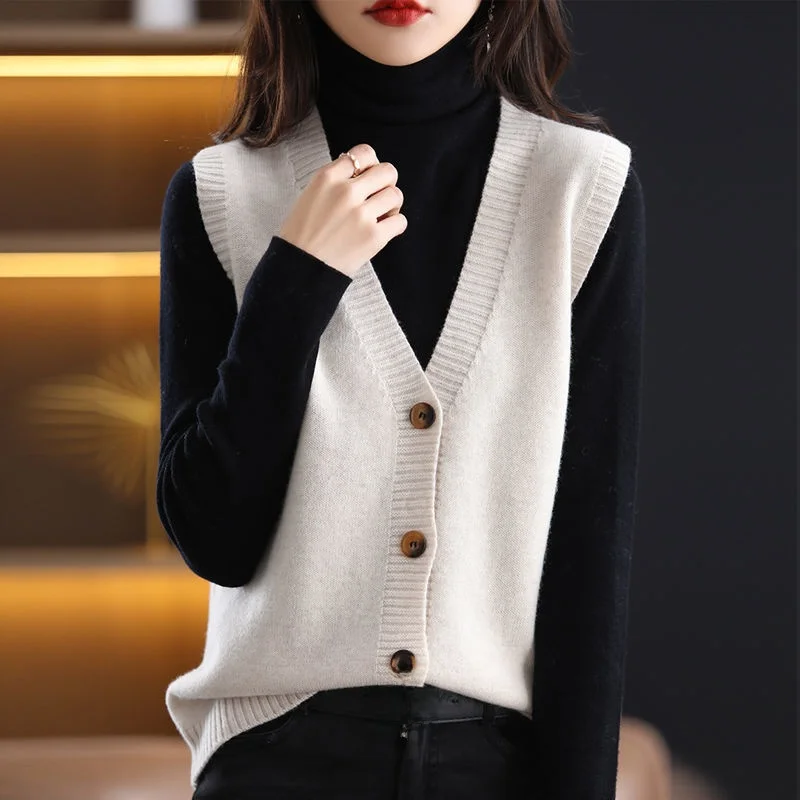 Women's Knitted Sweater Vest Loose Open Cardigan Sle V-Ne Single Button Simple Design Layering Slim Fit Cotton Polyester ...
Women's Knitted Sweater Vest Loose Open Cardigan Sle V-Ne Single Button Simple Design Layering Slim Fit Cotton Polyester ...