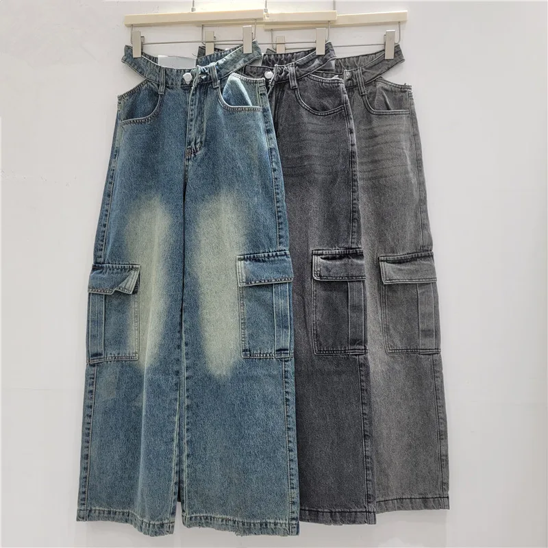American Style Washed Workwear Jeans For Women 2026 Spring New Fashion Sexy Hollow Out Casual Versatile Wide Leg Denim Pants
American Style Washed Workwear Jeans For Women 2026 Spring New Fashion Sexy Hollow Out Casual Versatile Wide Leg Denim Pants