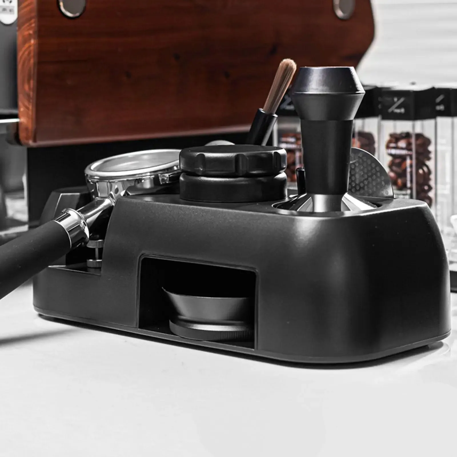 ABS Espresso Tamper Mat Stand CoffeeTamping Station Plastic Portafilter Holder Tamper Holder for 51/54/58mm Tools Counters
ABS Espresso Tamper Mat Stand CoffeeTamping Station Plastic Portafilter Holder Tamper Holder for 51/54/58mm Tools Counters