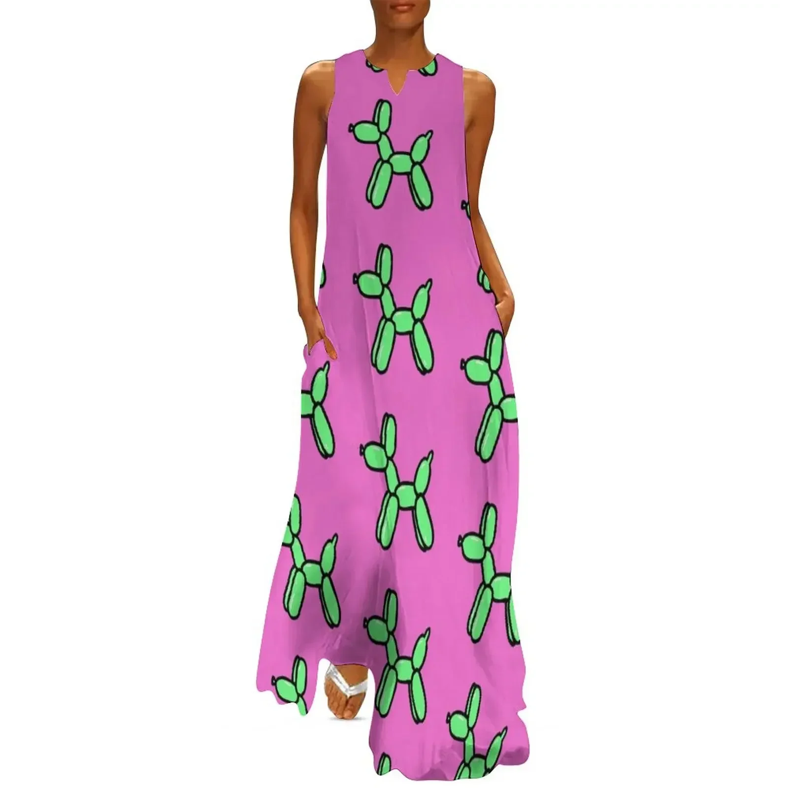 Balloon Dogs: Pink and Green Long Dress Long dresses women's summer jumpsuit Long dress woman Woman's evening dress
Balloon Dogs: Pink and Green Long Dress Long dresses women's summer jumpsuit Long dress woman Woman's evening dress