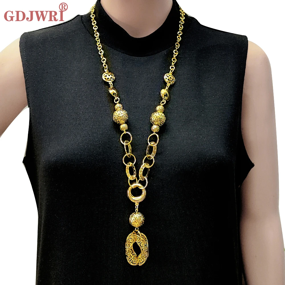 Fashion Gold Color Round Long Chain Pendants Necklaces For Women Vintage Tassel Choker Bohemian Necklaces Jewelry Party Gift
Fashion Gold Color Round Long Chain Pendants Necklaces For Women Vintage Tassel Choker Bohemian Necklaces Jewelry Party Gift