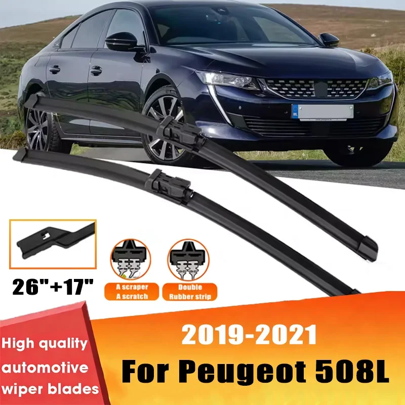 2pcs Wiper Front Wiper Blades Set For Peugeot 508L 2019-2021 2020 Windshield Windscreen Window 26"+17" Car Accessories
2pcs Wiper Front Wiper Blades Set For Peugeot 508L 2019-2021 2020 Windshield Windscreen Window 26"+17" Car Accessories