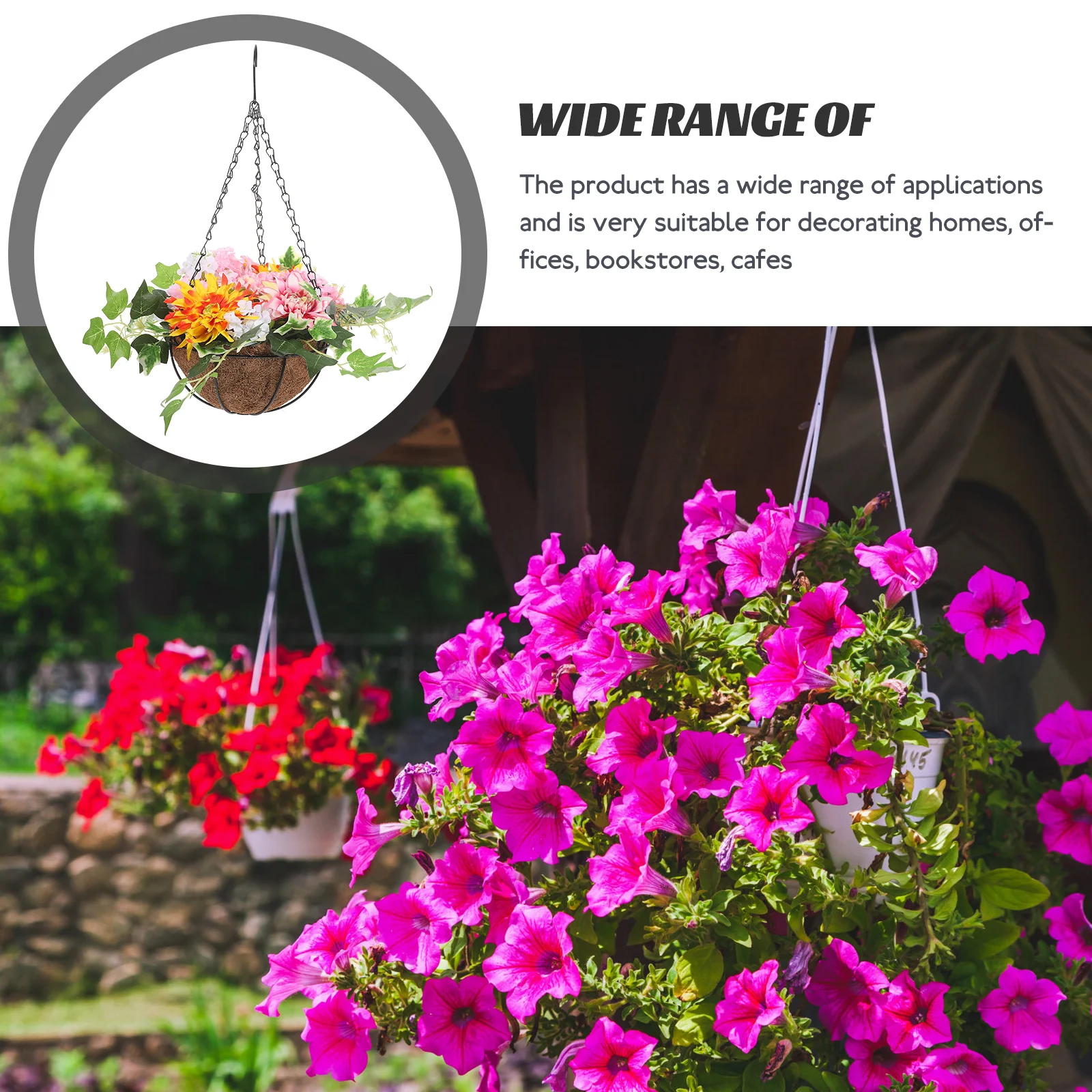 Artificial Flowers in Hanging Basket Realistic Home Office Decor Outdoor Garden Centerpieces Plastic Wall Decorations
Artificial Flowers in Hanging Basket Realistic Home Office Decor Outdoor Garden Centerpieces Plastic Wall Decorations