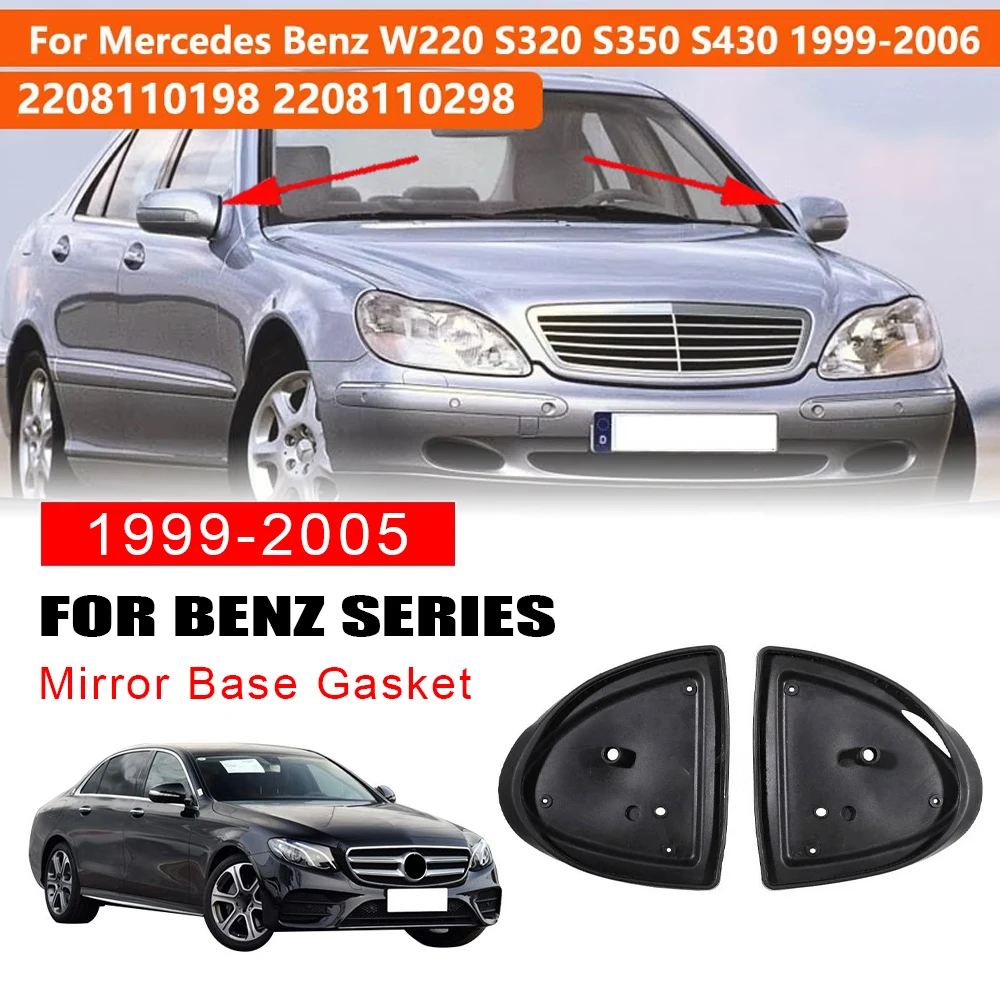 2Pcs Car Exterior Door Mirror Gasket Side Mirror Gasket Seals 2208110298 for Mercedes‑Benz W220 S320 S350 S430 1999-2005
2Pcs Car Exterior Door Mirror Gasket Side Mirror Gasket Seals 2208110298 for Mercedes‑Benz W220 S320 S350 S430 1999-2005
