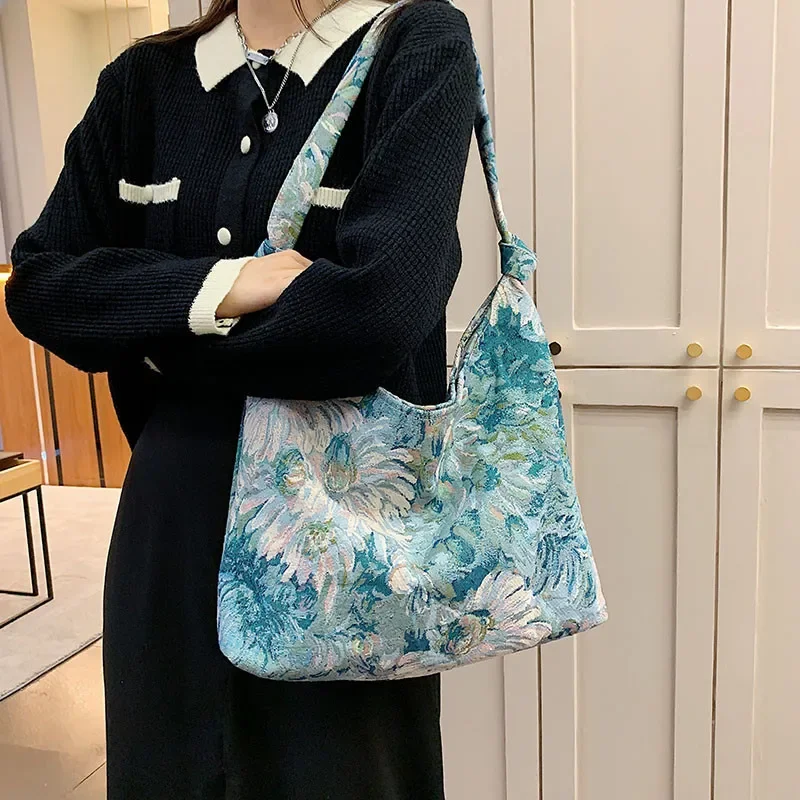 Women's Canvas Handbag Bag Tote 2024 New Retro Printed Underarm Bag Casual Flower Printing Canvas Graffiti Shoulder Bag
Women's Canvas Handbag Bag Tote 2024 New Retro Printed Underarm Bag Casual Flower Printing Canvas Graffiti Shoulder Bag