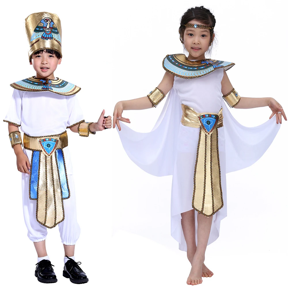 Children's Cosplay Halloween Costumes Ethnic Outfit Egyptian Pharaoh Queen Performance Costumes Boys Prince's Uniform Princess 
Children's Cosplay Halloween Costumes Ethnic Outfit Egyptian Pharaoh Queen Performance Costumes Boys Prince's Uniform Princess
