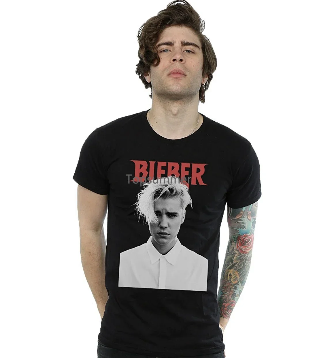 2018 New Pure Cotton Short Sleeves Hip Hop Fashion Mens T-Shirt Justin Bieber Men'S White Shirt T-Shirt
2018 New Pure Cotton Short Sleeves Hip Hop Fashion Mens T-Shirt Justin Bieber Men'S White Shirt T-Shirt