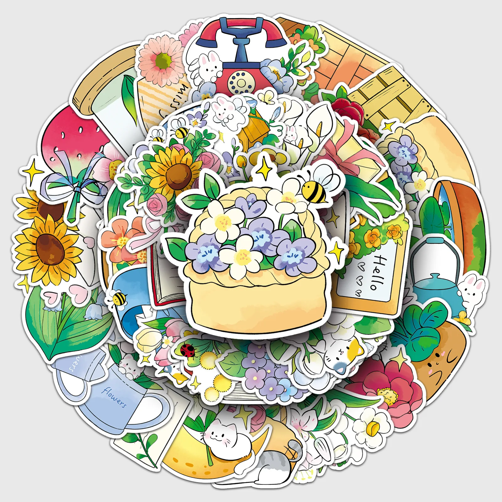 50 Original Flower Story Graffiti Stickers Cartoon Hand drawn Flower Decoration Phone Case Creative Stickers
50 Original Flower Story Graffiti Stickers Cartoon Hand drawn Flower Decoration Phone Case Creative Stickers