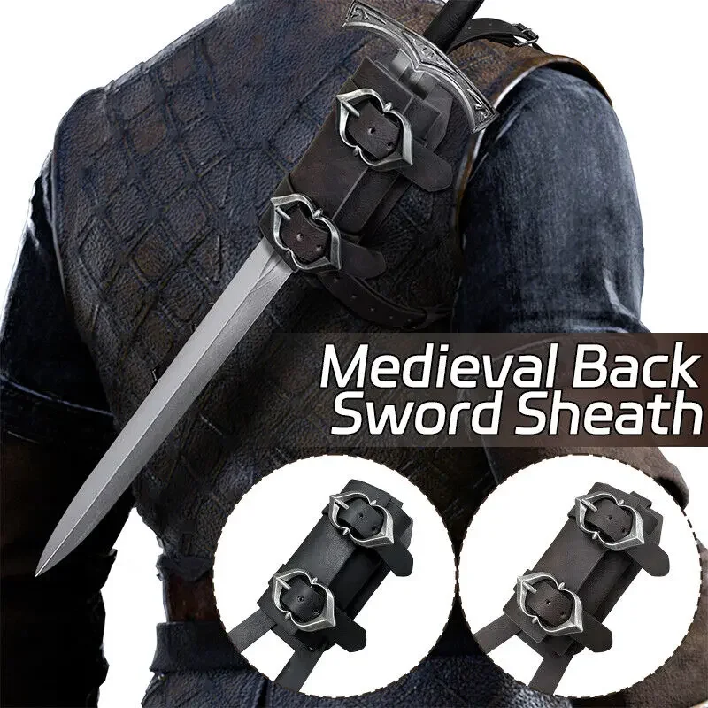 Medieval Sword Shoulder Back Sheath PU Leather Warrior Scabbard Holder Cosplay Leather Buckle Holster Scabbard Costume Halloween
Medieval Sword Shoulder Back Sheath PU Leather Warrior Scabbard Holder Cosplay Leather Buckle Holster Scabbard Costume Halloween