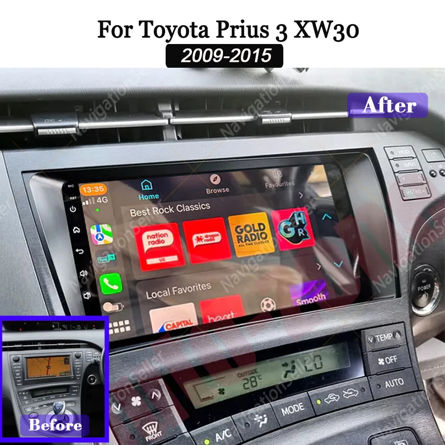 Android Car Stereo For Toyota Prius 3 XW30 2009 - 2015 Auto Radio Carplay Head Unit Multimedia Player Gps Navigation Spotify DSP
Android Car Stereo For Toyota Prius 3 XW30 2009 - 2015 Auto Radio Carplay Head Unit Multimedia Player Gps Navigation Spotify DSP