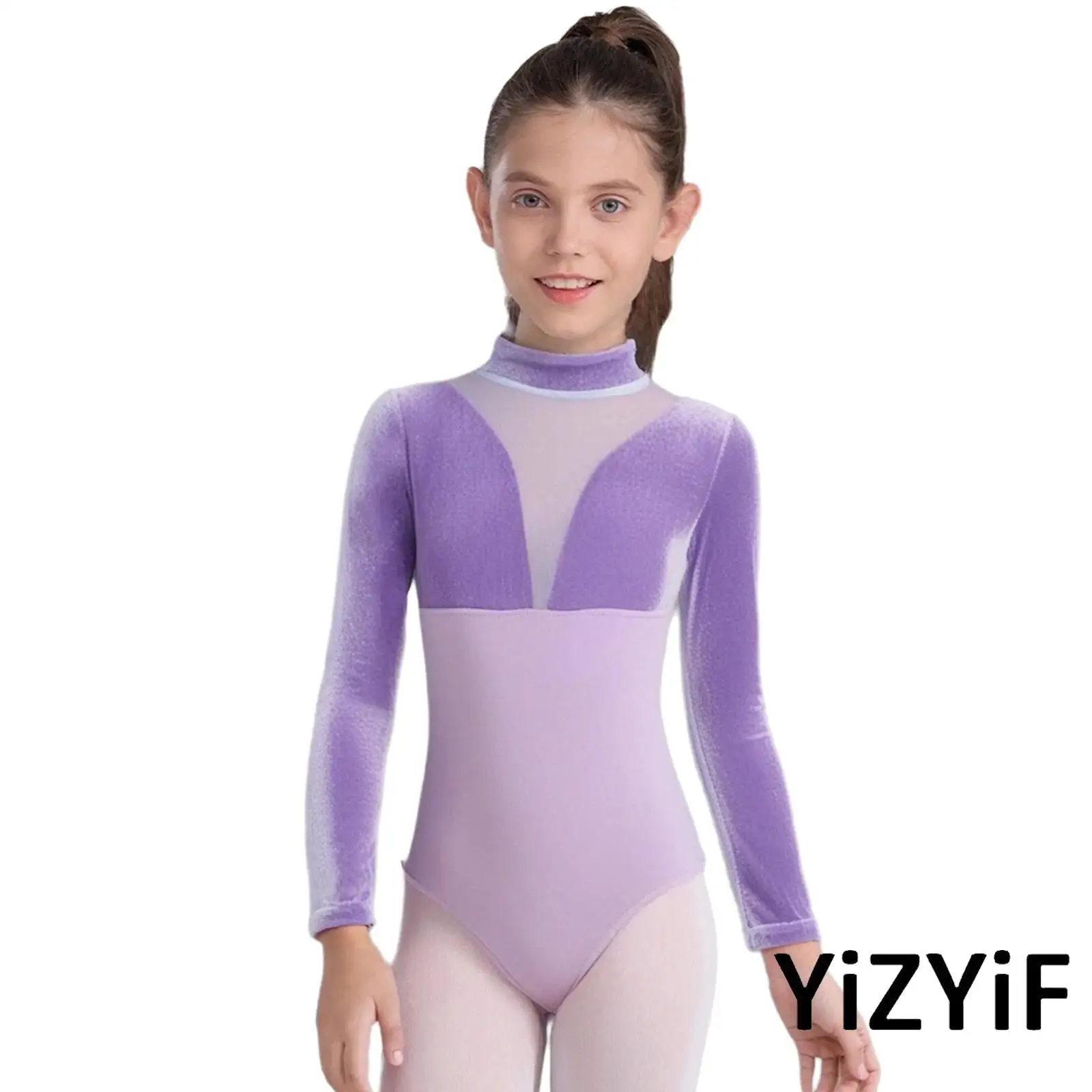 Kids Girls Ballet Yoga Dance Performance Leotard Long Sleeves Velvet Mesh Patchwork Cotton Bodysuit for Ice Skating Gymnastics
Kids Girls Ballet Yoga Dance Performance Leotard Long Sleeves Velvet Mesh Patchwork Cotton Bodysuit for Ice Skating Gymnastics