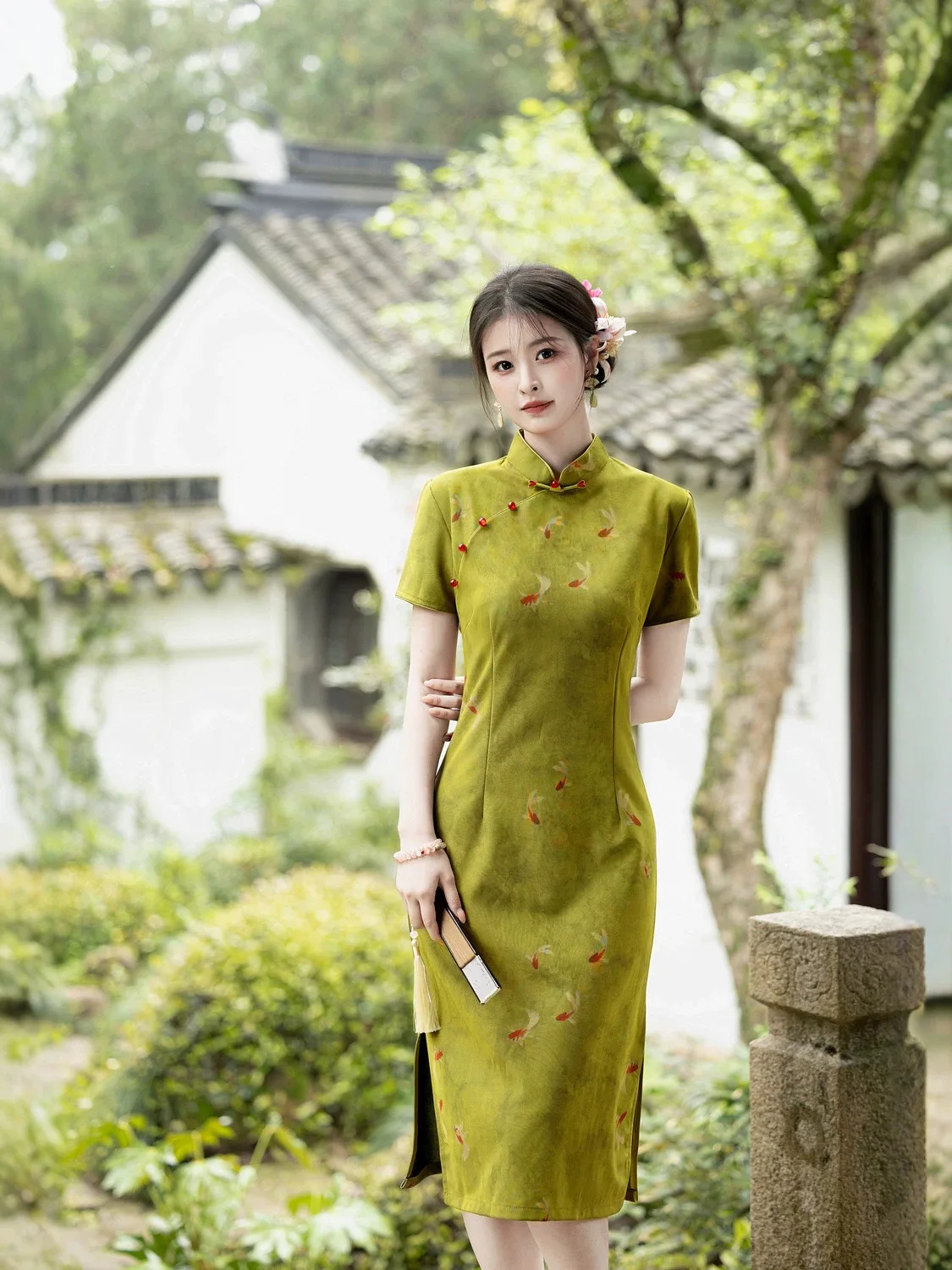 2026 Spring/Summer New Style Improved Chinese Style Koi Green Cheongsam Summer New Chinese Style Qipao Dress
2026 Spring/Summer New Style Improved Chinese Style Koi Green Cheongsam Summer New Chinese Style Qipao Dress