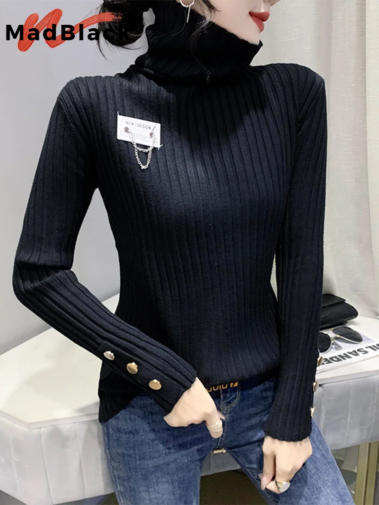 MadBlack New European Clothes Sweater Women Turtleneck Patchwork Thicken Warm Tops Long Sleeve Pullover Autumn Winter T30434JM
MadBlack New European Clothes Sweater Women Turtleneck Patchwork Thicken Warm Tops Long Sleeve Pullover Autumn Winter T30434JM