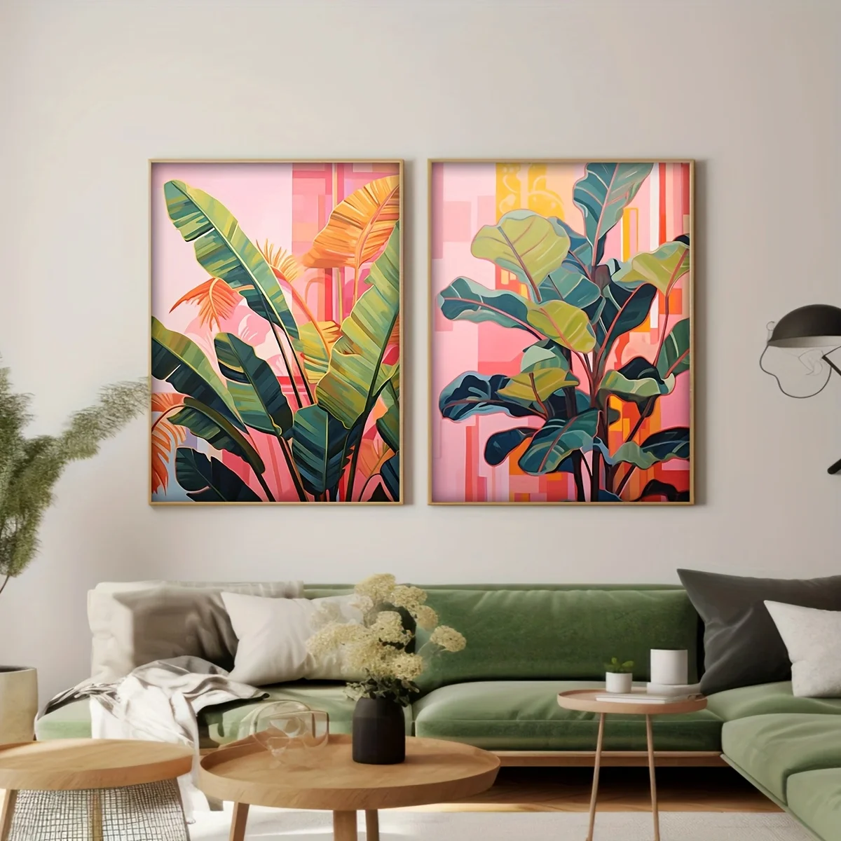 2pcs/set Boho Vibrant Pink Palm Fig Tree Tropical Abstract Canvas Print Poster Modern Botanical Leaf Art Print Home Decor Poster
2pcs/set Boho Vibrant Pink Palm Fig Tree Tropical Abstract Canvas Print Poster Modern Botanical Leaf Art Print Home Decor Poster