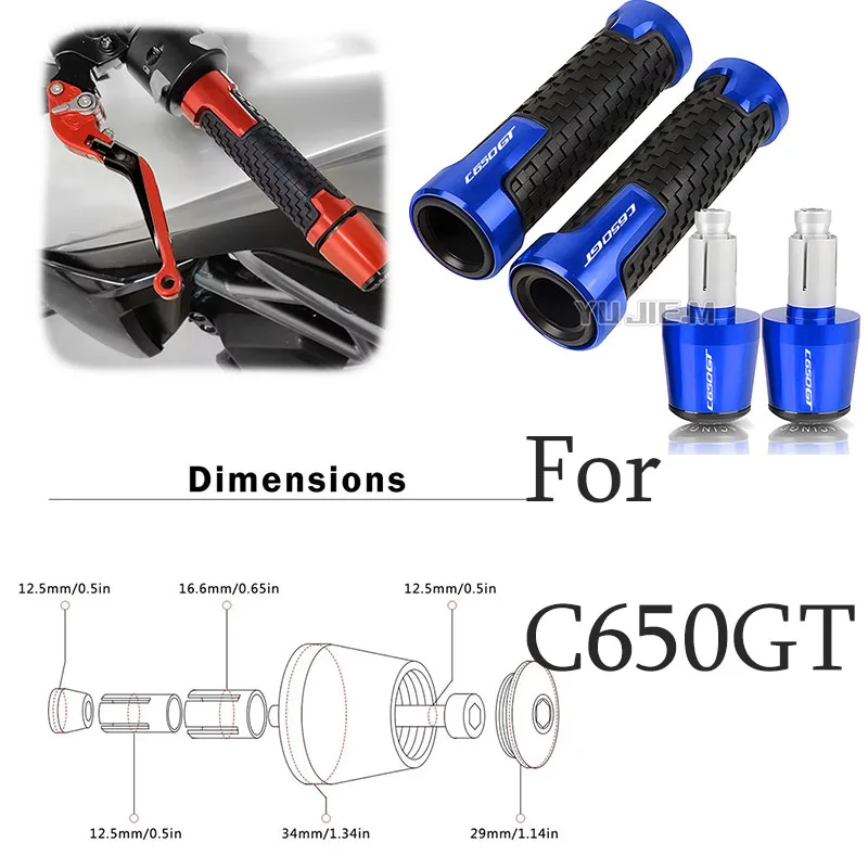 FIT For C650GT 2011-2017 2012 2013 2014 2015 2016 C650 C 650 GT Non-slip Handle Bar Handlebar Grip End Cover Cap Hand Grips
FIT For C650GT 2011-2017 2012 2013 2014 2015 2016 C650 C 650 GT Non-slip Handle Bar Handlebar Grip End Cover Cap Hand Grips