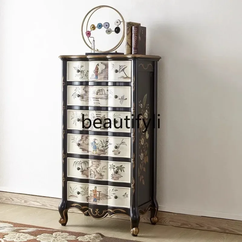 ff European hand-painted chest cabinet, drawer, locker, solid wood high cabinet, painted medieval decorative cabinet
ff European hand-painted chest cabinet, drawer, locker, solid wood high cabinet, painted medieval decorative cabinet