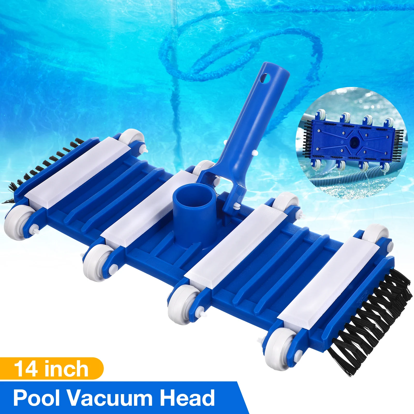 Professional Pool Vacuum Cleaner Head Manual Swimming Pool Cleaning Attachment with Integrated Wheels for Easy Mobility and
Professional Pool Vacuum Cleaner Head Manual Swimming Pool Cleaning Attachment with Integrated Wheels for Easy Mobility and