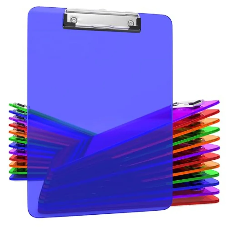 25 Transparent Colored Clipboards Bulk for Classroom Office Plastic Clipboard Low Profile Clip Boards Standard Letter Size Hold
25 Transparent Colored Clipboards Bulk for Classroom Office Plastic Clipboard Low Profile Clip Boards Standard Letter Size Hold