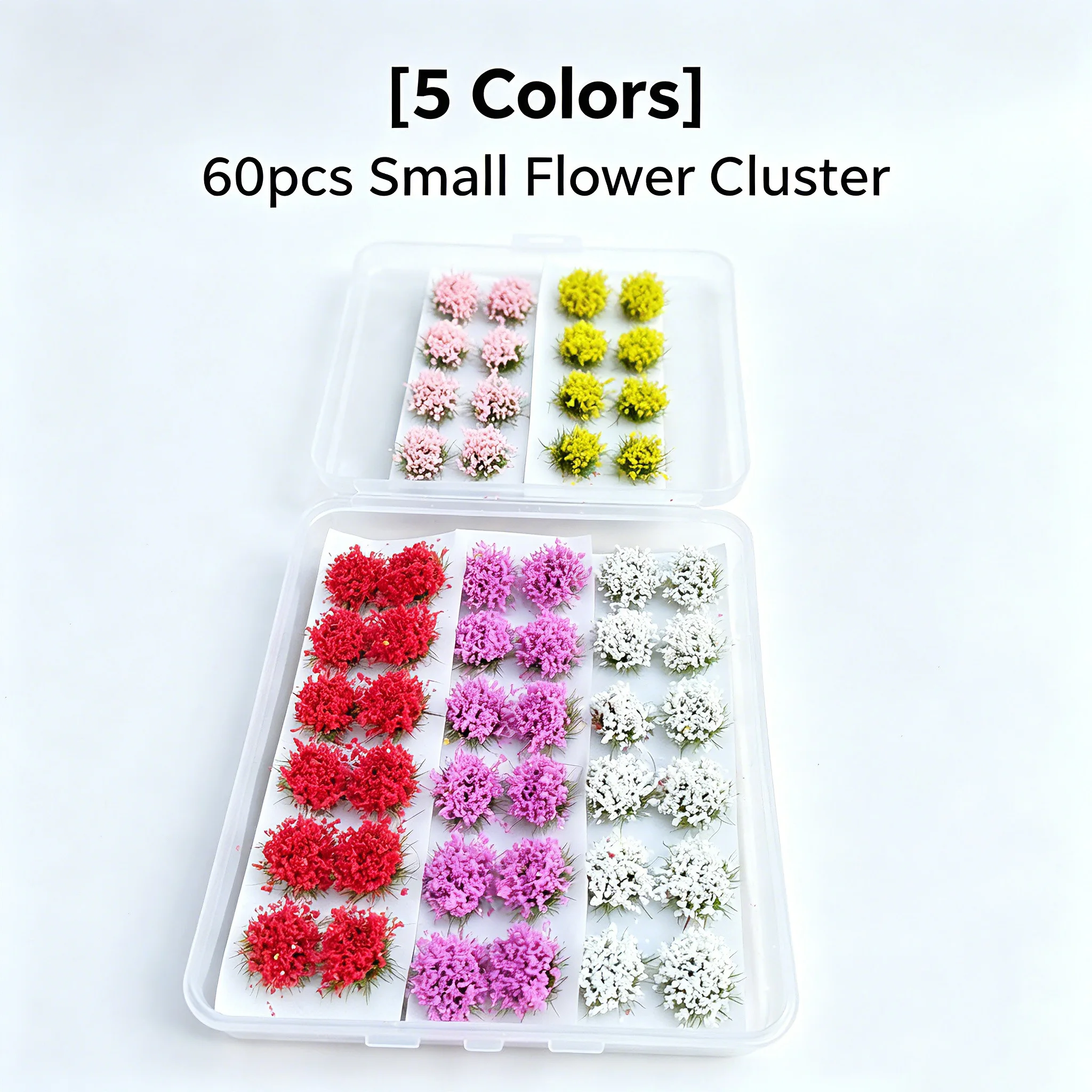 49Pcs/60Pcs Artifical Flower Cluster Model Landscape Garden Decor Static Grass Tuft DIY Model Making Materials Diorama Accessory
49Pcs/60Pcs Artifical Flower Cluster Model Landscape Garden Decor Static Grass Tuft DIY Model Making Materials Diorama Accessory
