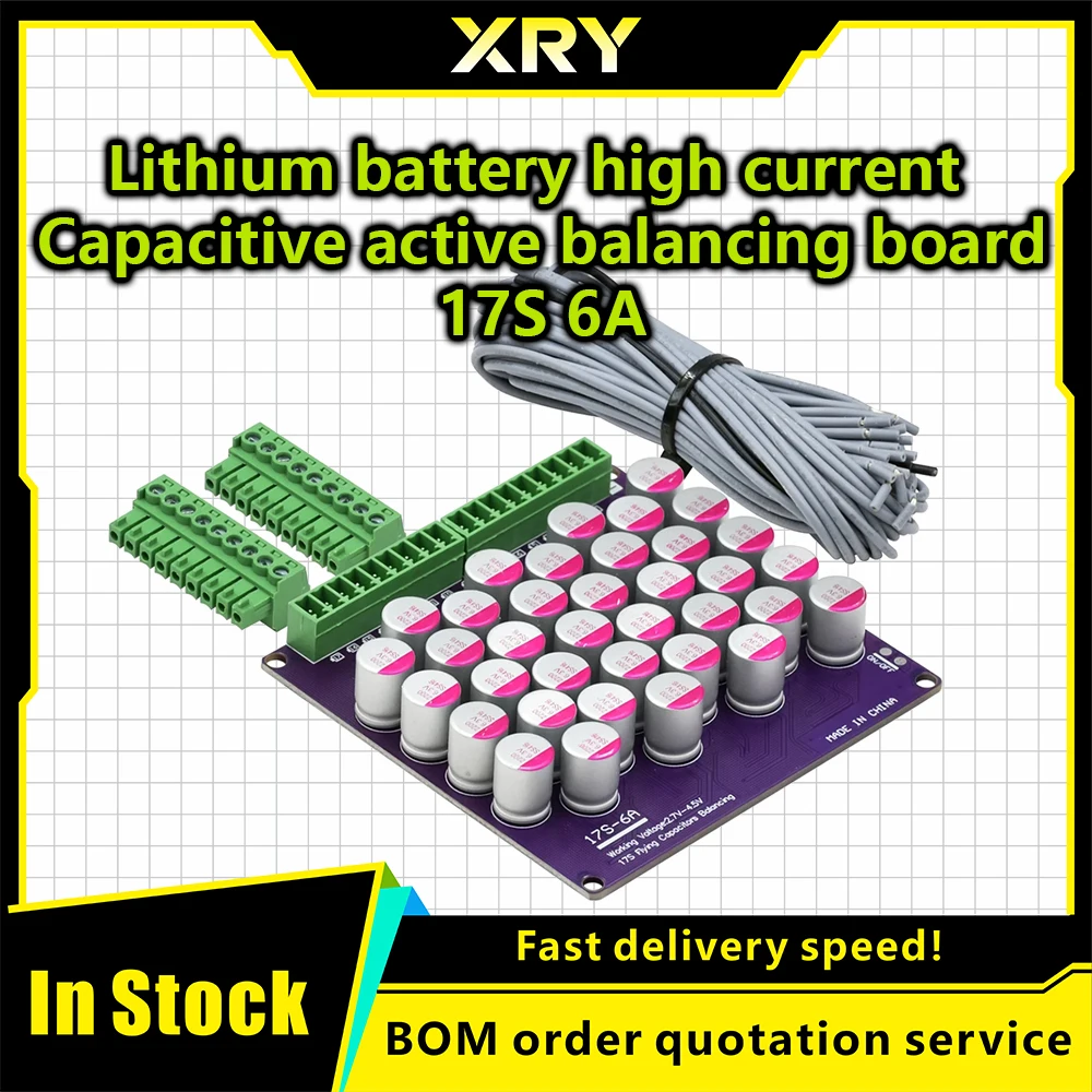XRY Lithium battery high current capacitive active balancing plate with high precision and low heating 17S 6A Battery protection
XRY Lithium battery high current capacitive active balancing plate with high precision and low heating 17S 6A Battery protection