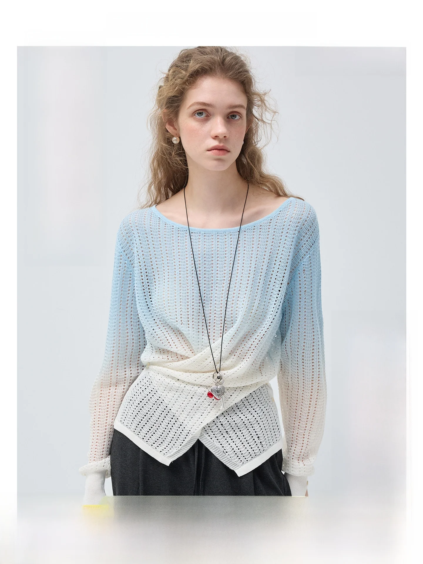 Faionable Women's Ruffle adient Knitwear VEGA CHANG Larse Knitted Top Spring 2026 Commute Sle Loose Fit Long Sve
Faionable Women's Ruffle adient Knitwear VEGA CHANG Larse Knitted Top Spring 2026 Commute Sle Loose Fit Long Sve