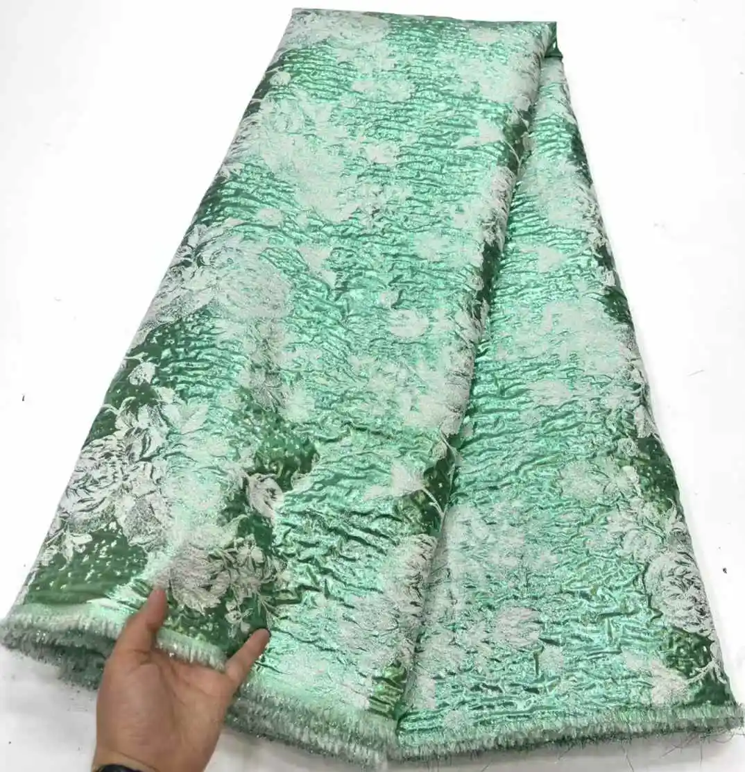 New Arrival French Brocade Jacquard Lace Fabric 2025 High Quality African Organza Lace Fabric For Bridal Evening Dress Material
New Arrival French Brocade Jacquard Lace Fabric 2025 High Quality African Organza Lace Fabric For Bridal Evening Dress Material