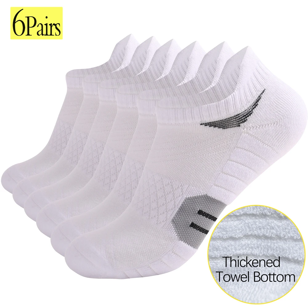 6 Pairs Men's Sports Running Heavy Cushion Anti-Slip Boat Socks Combed Cotton Moisture-Wicking Odor Control Unisex Sizes 35-50
6 Pairs Men's Sports Running Heavy Cushion Anti-Slip Boat Socks Combed Cotton Moisture-Wicking Odor Control Unisex Sizes 35-50