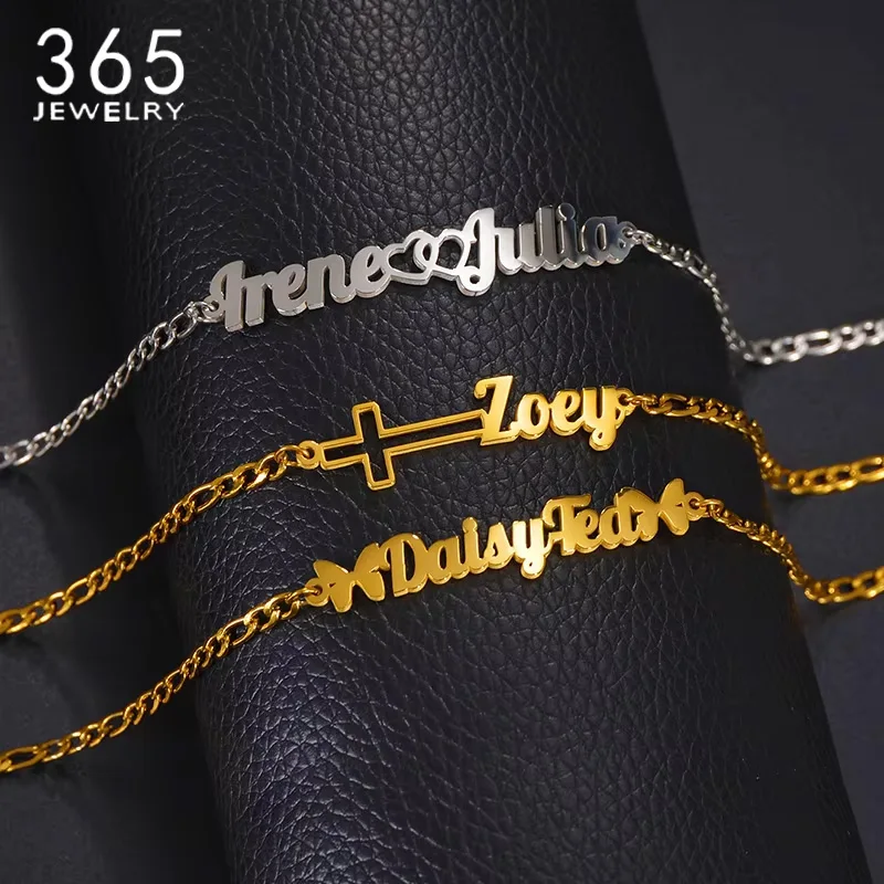 Браслет с именем на заказ, 365 вариантов, с цепочкой фигаро, из нержавеющей стали, персонализированный, для женщин, модные аксессуары, подарки для девочек на вечеринку
Браслет с именем на заказ, 365 вариантов, с цепочкой фигаро, из нержавеющей стали, персонализированный, для женщин, модные аксессуары, подарки для девочек на вечеринку