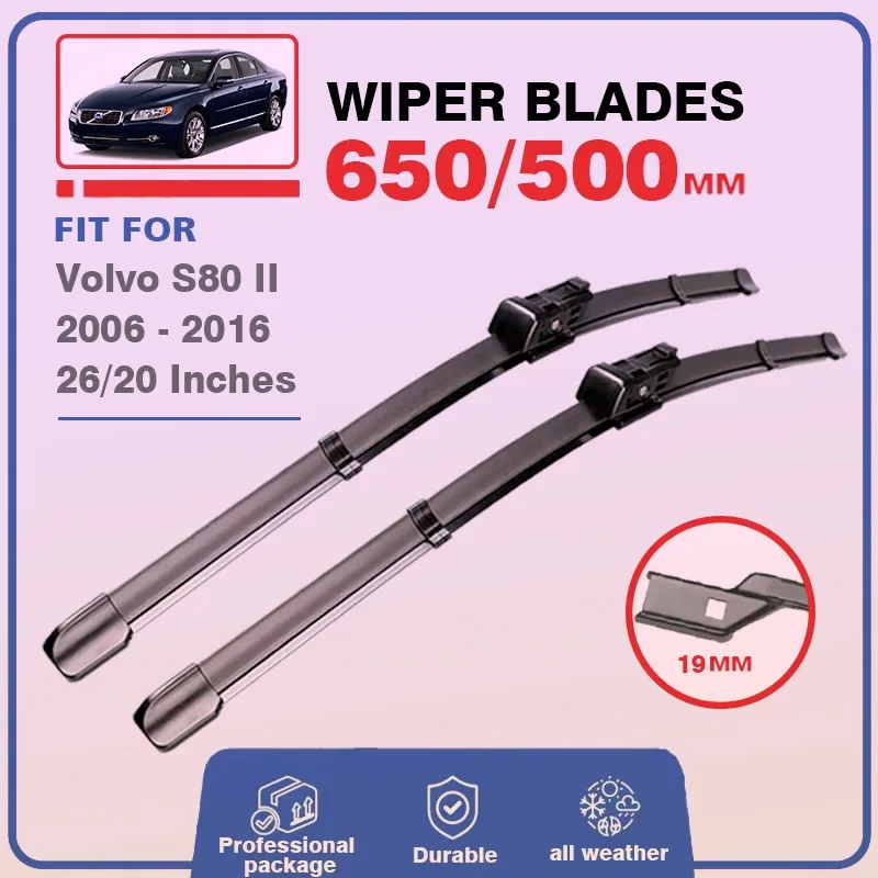 Windshield Wiper Blades For Volvo S80 MK2 2 II 2006 - 2016 26''20'' Front Windscreen Window Brush Right 2010 2013 2011 2014 2012
Windshield Wiper Blades For Volvo S80 MK2 2 II 2006 - 2016 26''20'' Front Windscreen Window Brush Right 2010 2013 2011 2014 2012