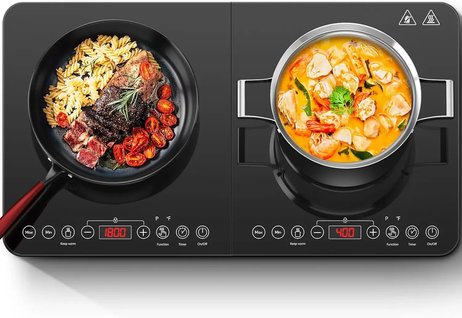 Aobosi Double Induction Cooktop,Portable Induction Cooker with 2 Burner Independent Control,Ultrathin Body,10 Temperature
Aobosi Double Induction Cooktop,Portable Induction Cooker with 2 Burner Independent Control,Ultrathin Body,10 Temperature