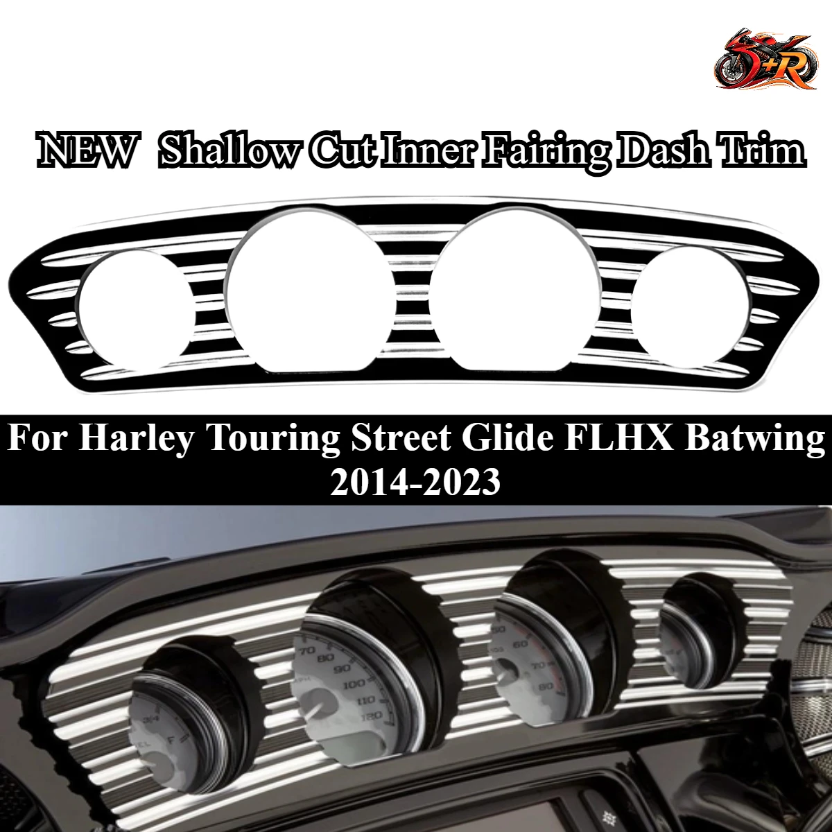 NEW Shallow Cut Inner Fairing Dash Trim For Harley Touring Street Glide FLHX Batwing 2014-2023
NEW Shallow Cut Inner Fairing Dash Trim For Harley Touring Street Glide FLHX Batwing 2014-2023