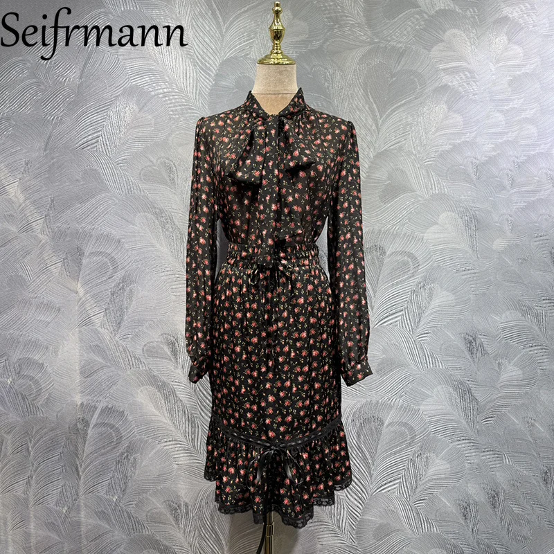 Seifrmann 2026 Spring Women's New Fashion frenulum Collar Long Sleeve Silk Printed Top+Half Skirt Two Piece Set
Seifrmann 2026 Spring Women's New Fashion frenulum Collar Long Sleeve Silk Printed Top+Half Skirt Two Piece Set