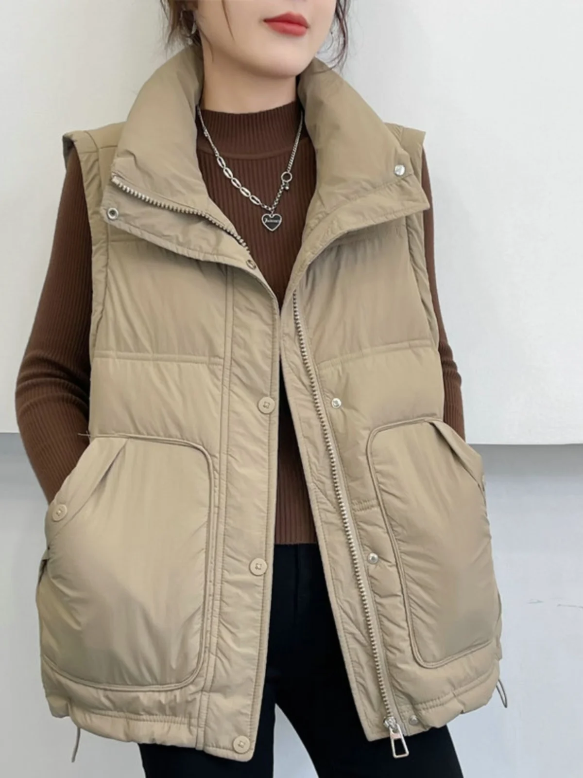 plus Size Loose Thickened down Cotton Vest Women's Spring New Style Slimming Casual Vest Jacket Korean Version Regular Sleeve
plus Size Loose Thickened down Cotton Vest Women's Spring New Style Slimming Casual Vest Jacket Korean Version Regular Sleeve