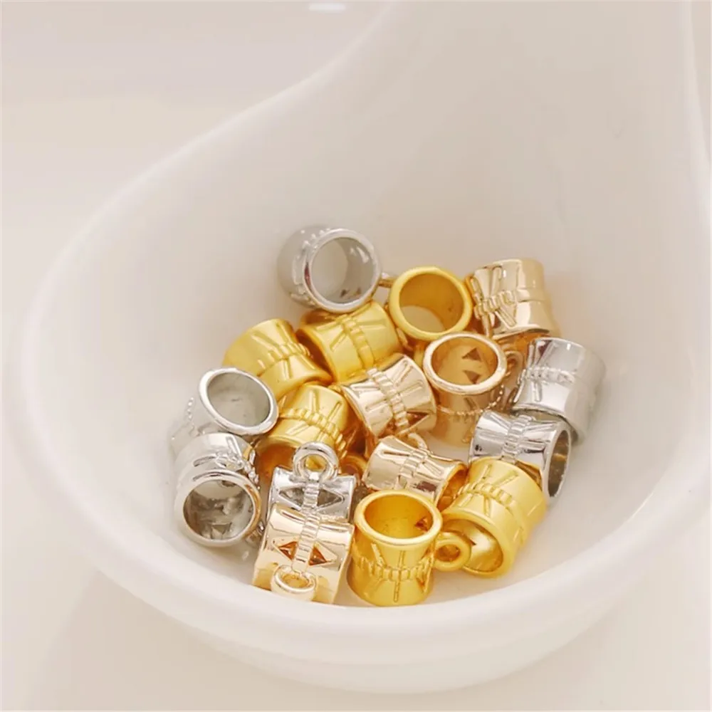 14K Gold Color Bracelet Bucket Beads with Hanging Ring Large Hole Pendant Buckle Diy Bracelet Necklace Jewelry Charm Accessories
14K Gold Color Bracelet Bucket Beads with Hanging Ring Large Hole Pendant Buckle Diy Bracelet Necklace Jewelry Charm Accessories