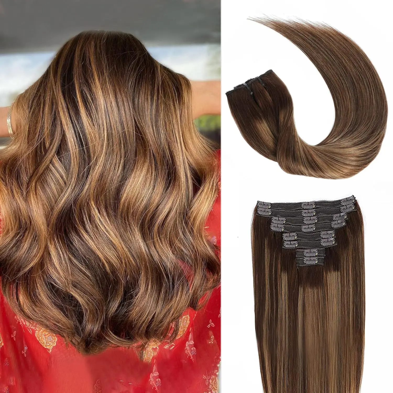 8Pcs Clip In Human Hair Extensions 100% Real Human Hair Clip In Natural Hair Extensions Straight Hair Pieces 26 Inches Remy Hair
8Pcs Clip In Human Hair Extensions 100% Real Human Hair Clip In Natural Hair Extensions Straight Hair Pieces 26 Inches Remy Hair