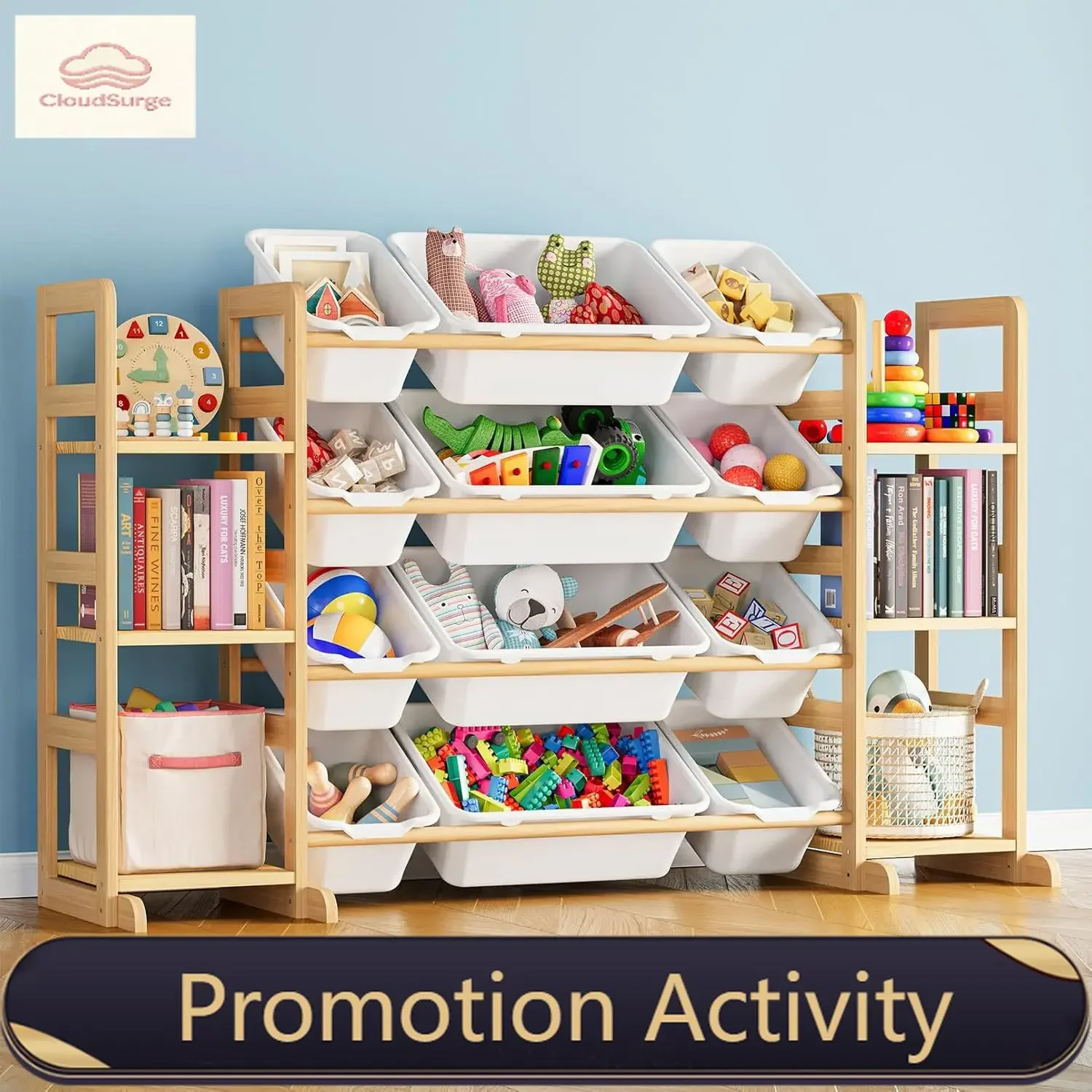 SpaceAid Toy Storage Organizer with 6 Shelves and 12 Bins, Bookshelf/Bookcase, Kids Bin Shelf, Toys Box for Playroom Organizatio
SpaceAid Toy Storage Organizer with 6 Shelves and 12 Bins, Bookshelf/Bookcase, Kids Bin Shelf, Toys Box for Playroom Organizatio
