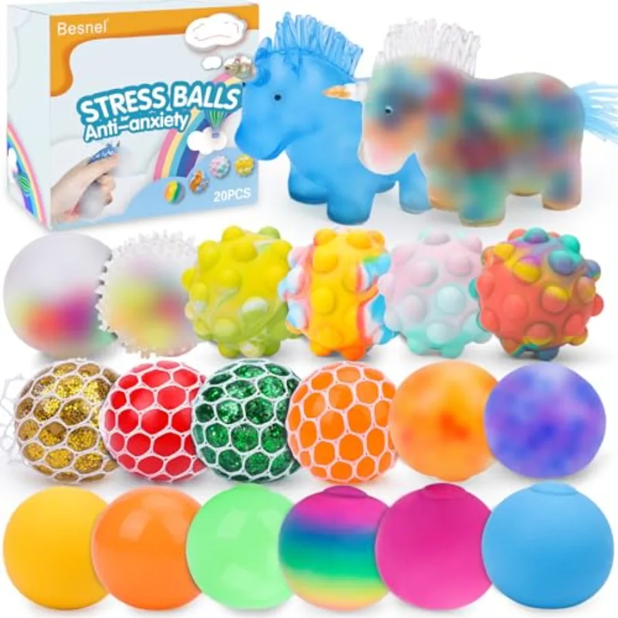 20Pack Stress Balls, Squishy Balls, Squeeze Balls for Adults, Stress Relief Balls, Prize Box Stuffers, Party Favors
20Pack Stress Balls, Squishy Balls, Squeeze Balls for Adults, Stress Relief Balls, Prize Box Stuffers, Party Favors