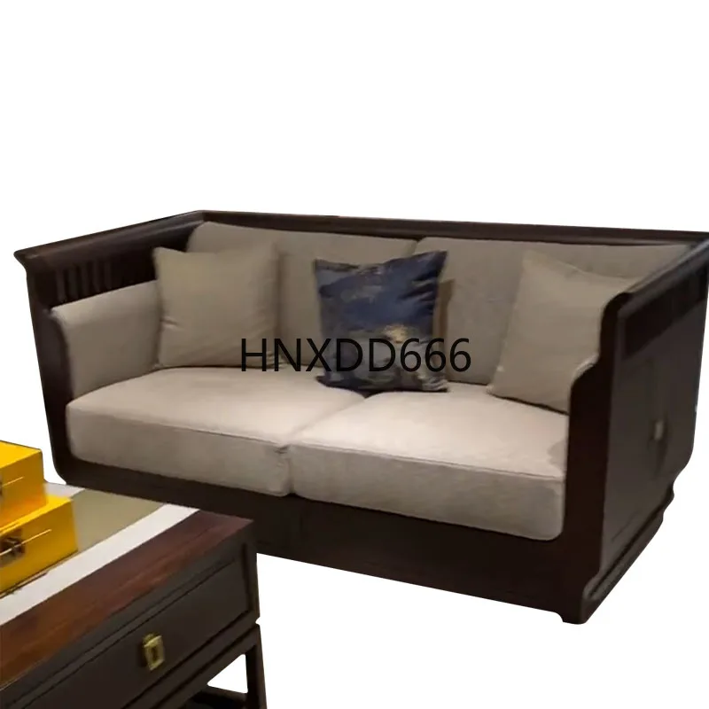 New Chinese ebony sofa combination modern simple hall solid wood fabric furniture
New Chinese ebony sofa combination modern simple hall solid wood fabric furniture