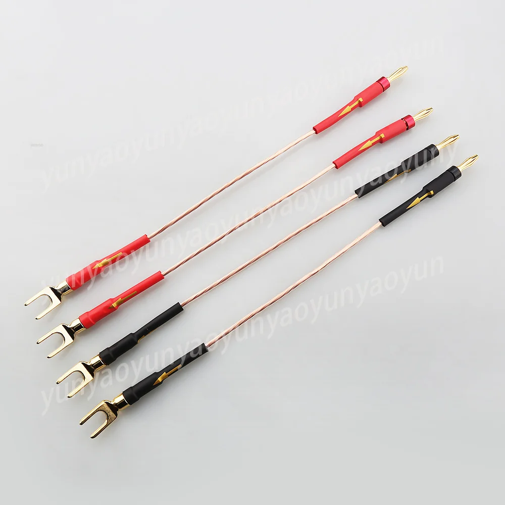 OFC Copper 9AWG 4mm² Handmade HiFi Speaker Jumpers with Spade Banana Plug
OFC Copper 9AWG 4mm² Handmade HiFi Speaker Jumpers with Spade Banana Plug