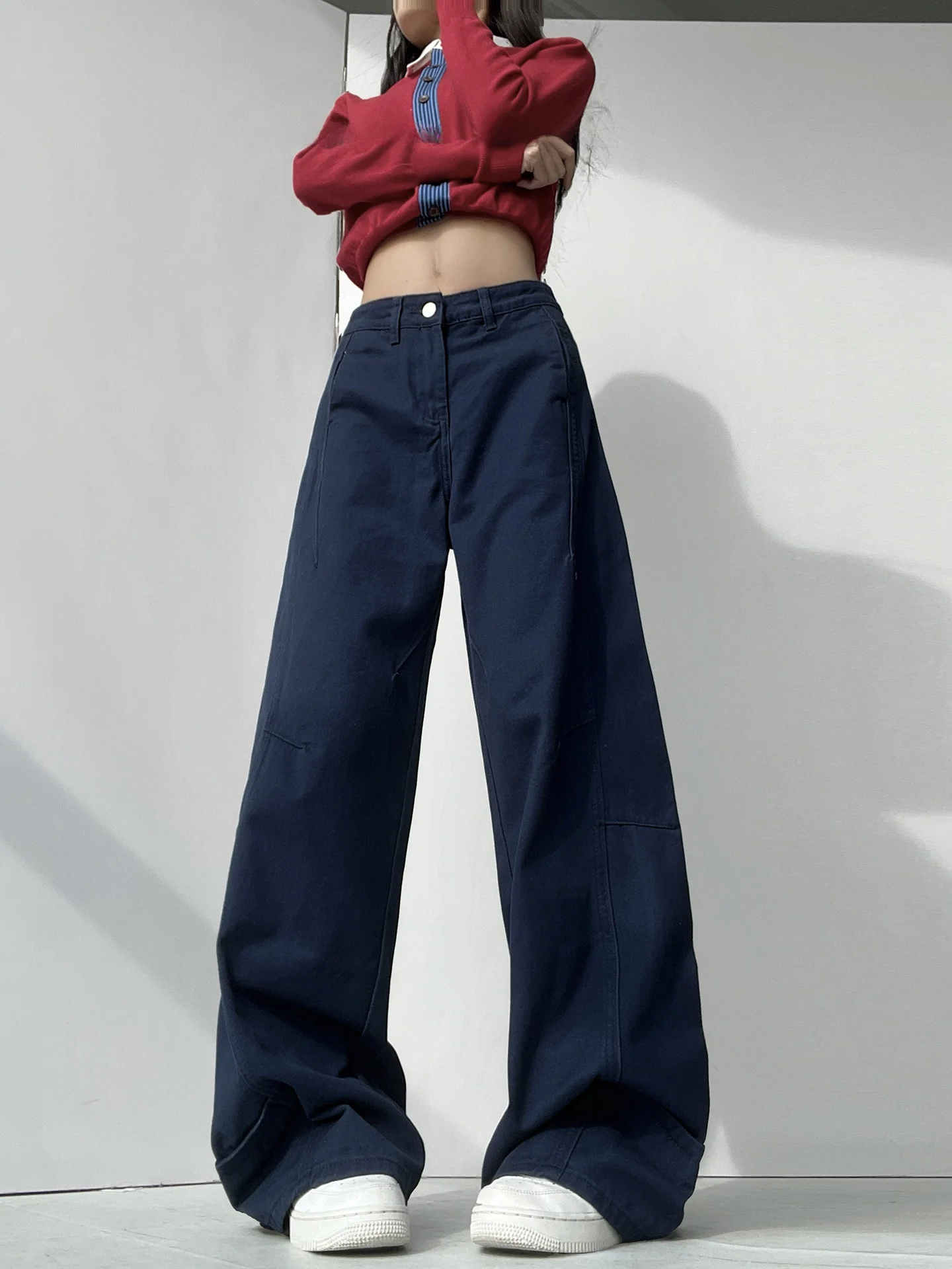 Fashionable Straight Leg Denim Jeans Women's Loose Design Spring New Style Casual Loose Wide Leg Pants Floor-Length Slimming
Fashionable Straight Leg Denim Jeans Women's Loose Design Spring New Style Casual Loose Wide Leg Pants Floor-Length Slimming