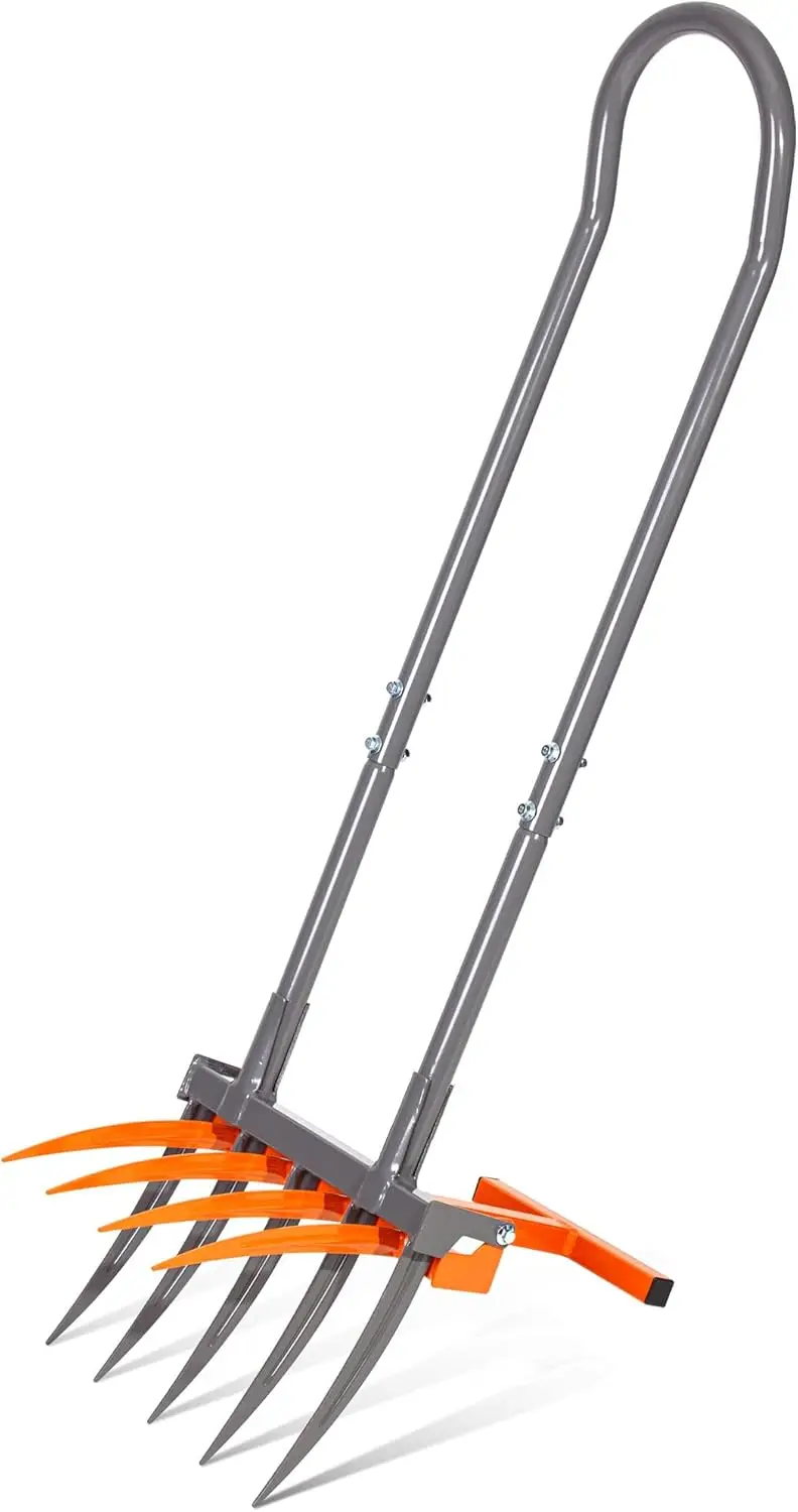 9 Tine Broadfork Garden Tool, Heavy Duty Hand Tiller, U-Shaped Handle Spading Fork for Digging and Cultivating
9 Tine Broadfork Garden Tool, Heavy Duty Hand Tiller, U-Shaped Handle Spading Fork for Digging and Cultivating