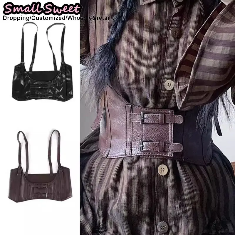 Women Gothic Corset Lolita Punk Versatile Slimming Faux Leather Waist Cincher Suspender Style Vest Elastic Outerwear Belt
Women Gothic Corset Lolita Punk Versatile Slimming Faux Leather Waist Cincher Suspender Style Vest Elastic Outerwear Belt