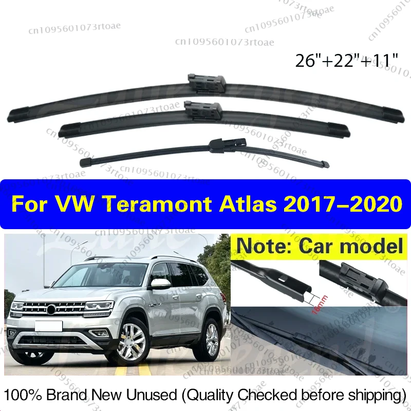 For Volkswagen VW Teramont Atlas 2017 2018 2019 2020 Car Wiper Blades Front Rear Windshield Wipers Car Accessories 26"+22"+11"
For Volkswagen VW Teramont Atlas 2017 2018 2019 2020 Car Wiper Blades Front Rear Windshield Wipers Car Accessories 26"+22"+11"