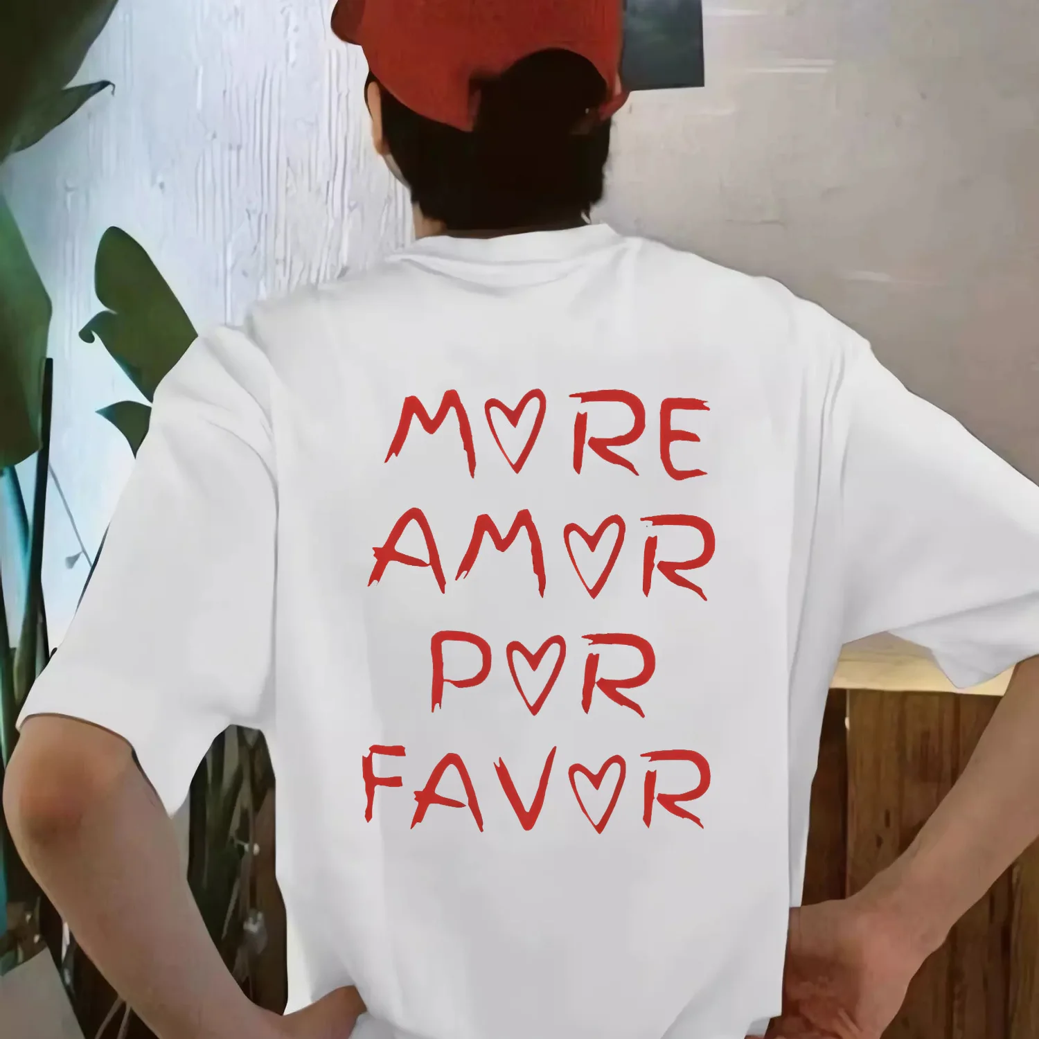 More Amor Por Favor T-shirt Spanish Language Shirt Fashionable Back-printed Short-sleeved Streetwear Unisex Tops O-neck Harajuku
More Amor Por Favor T-shirt Spanish Language Shirt Fashionable Back-printed Short-sleeved Streetwear Unisex Tops O-neck Harajuku