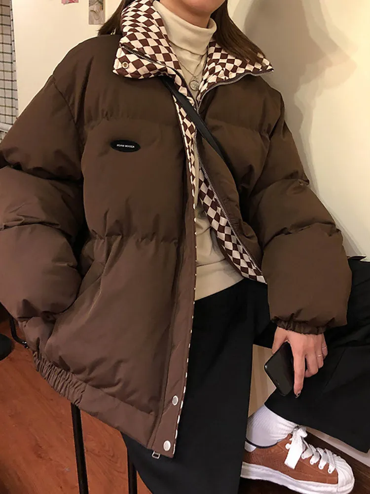 plus Size Warmth Cotton Jaet American Retro Plaid Stand Collar Thiened Winter New Casual Versatile Cotton Outerwear
plus Size Warmth Cotton Jaet American Retro Plaid Stand Collar Thiened Winter New Casual Versatile Cotton Outerwear