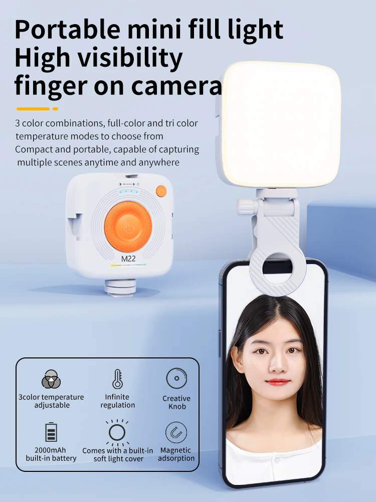 LED Portable Selfie Light Video Conference Lighting with Clip Rechargeable 2200mAh Bi-Color for Phone, Camera, iPad,Video Vlog
LED Portable Selfie Light Video Conference Lighting with Clip Rechargeable 2200mAh Bi-Color for Phone, Camera, iPad,Video Vlog