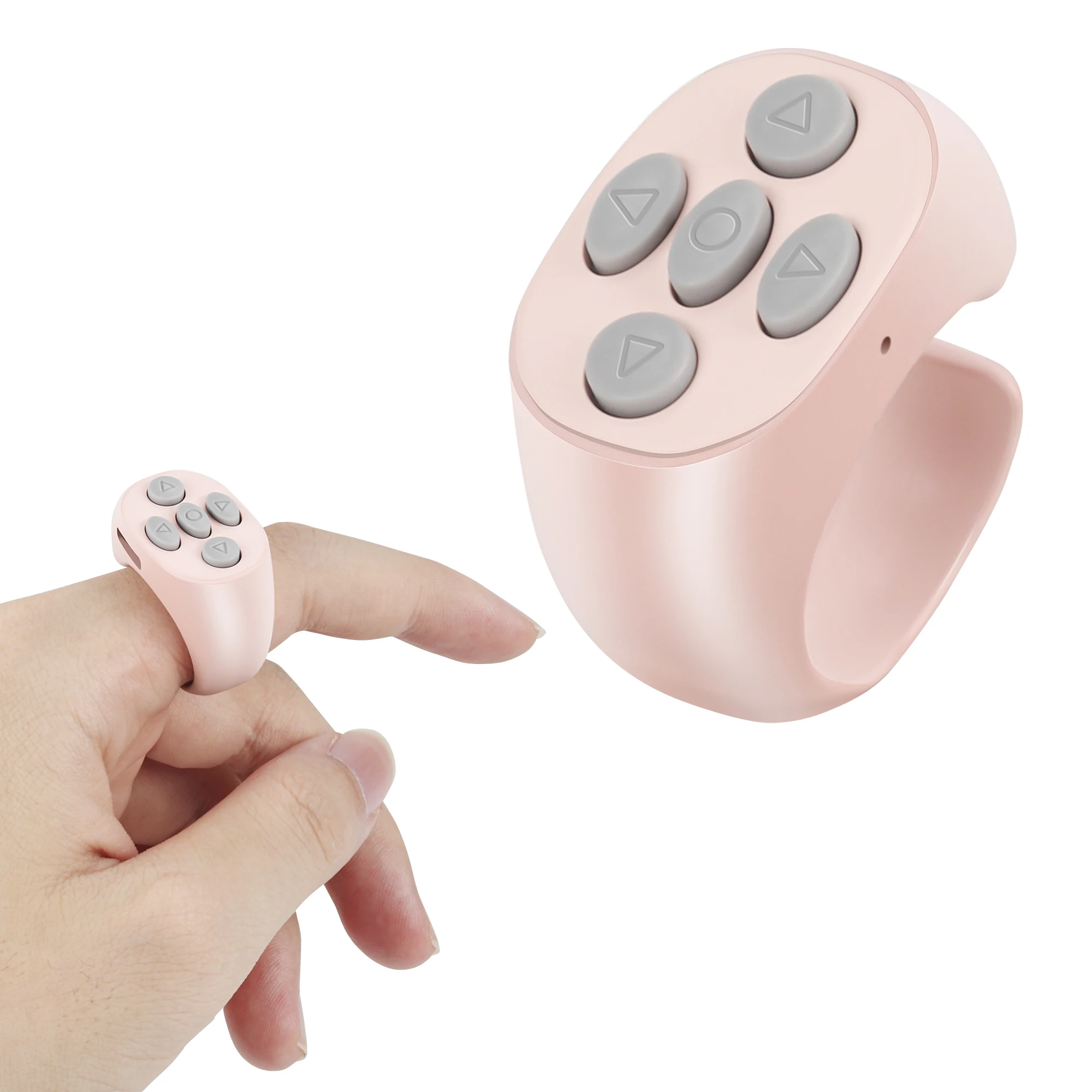 Wireless Bluetooth Finger Ring Mouse, Portable Selfie/Video Remote, Page Turner & Scrolling Control for iOS/Android Phones