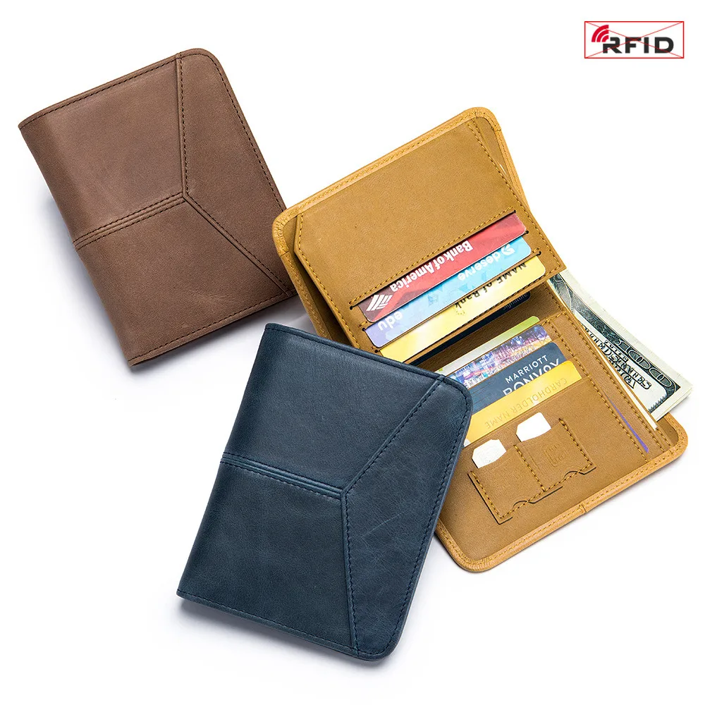 Genuine Leather RFID Retro Short Wallet Large Capacity Vertical Portable Card Holder Pouch Purse Bag Cowhide Men's Money Clutch.
Genuine Leather RFID Retro Short Wallet Large Capacity Vertical Portable Card Holder Pouch Purse Bag Cowhide Men's Money Clutch.